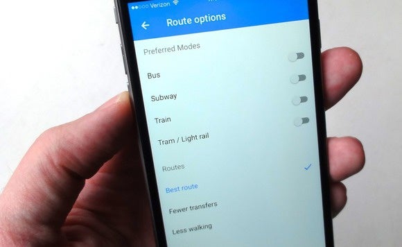 google maps app transit preference 8