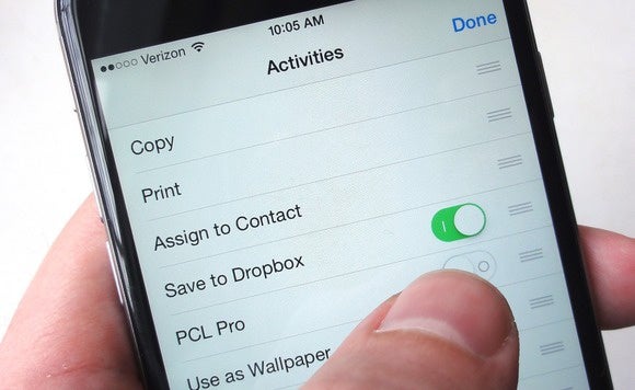 ios action buttons change depending on app 4