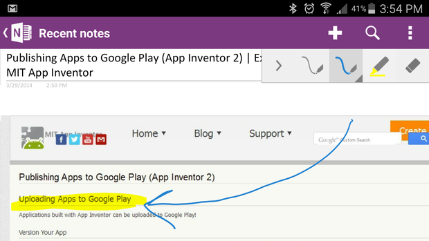 samsung note onenote