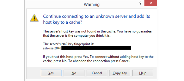 The easy way to add a remote server key.