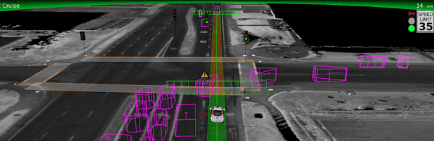 google self driving car right turn