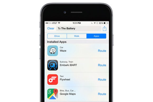 ios8 maps transit primary