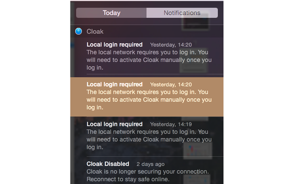 notification center select