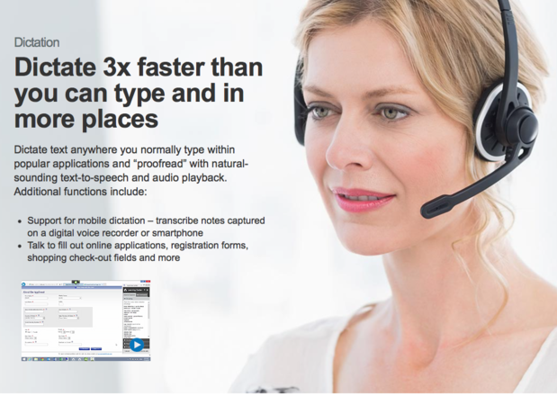 Dragon dictation software