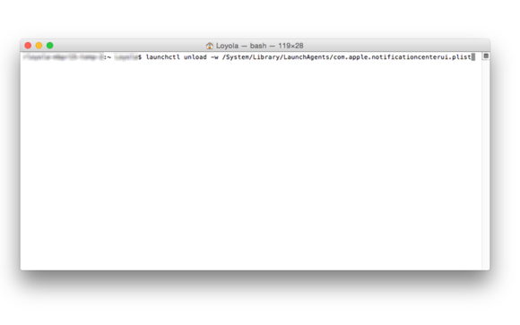 terminal notifications