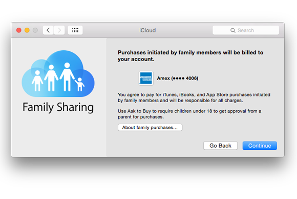 family sharing credit card