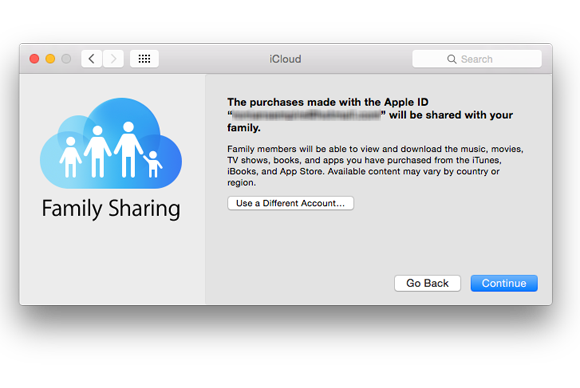 family sharing different organizer