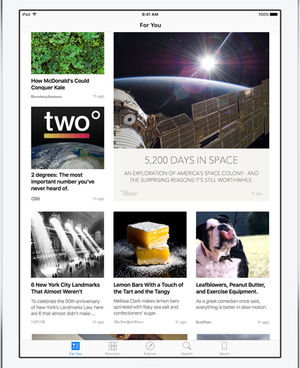 news app assembles magazine page