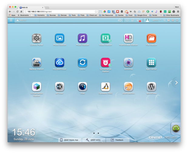QNAP QTS interface