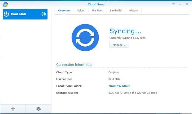 synology cloudsync cloud storage service