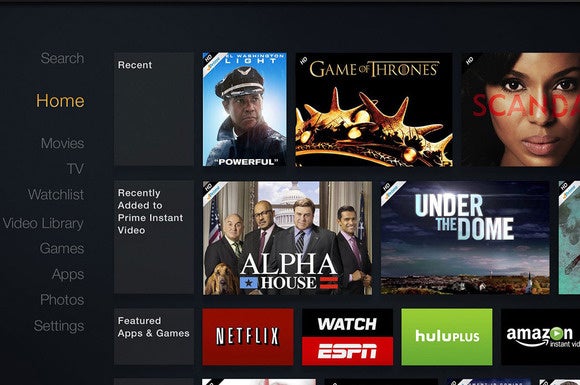 Amazon Fire TV user interface