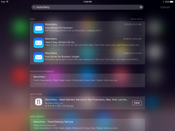 ios 9 mail search
