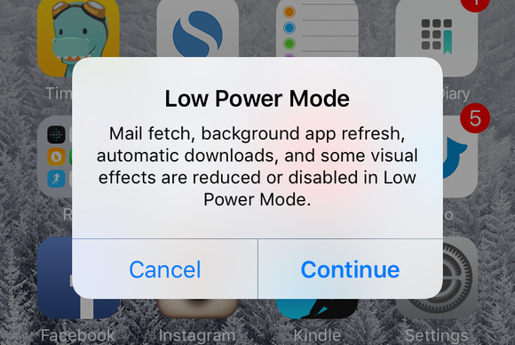 ios9 slideshow low power mode