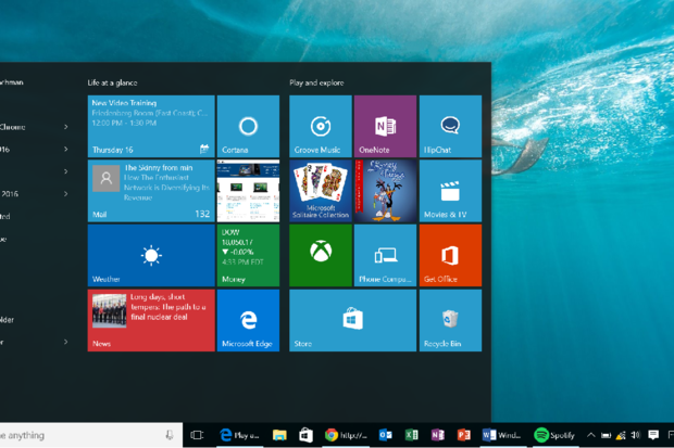 windows 10 hands on start menu