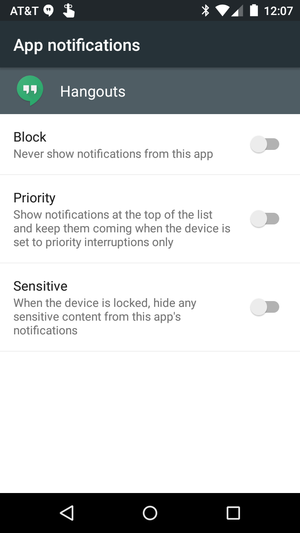 hangouts notifications