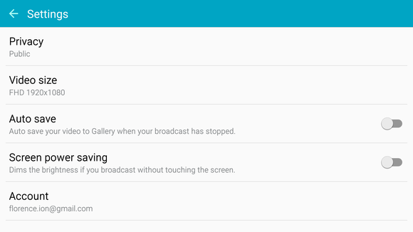 note5 live broadcast settings