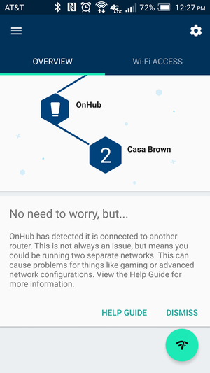 OnHub app user interface