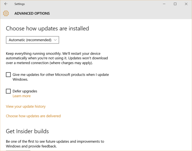 windows 10 pro updates