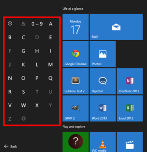 windows10startmenualphabet