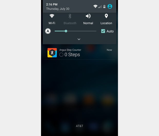 ZTE Axon Notification Panel