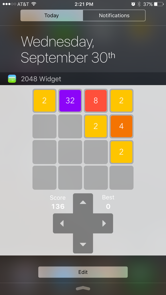 2048 widget