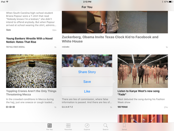 apple news ios 9 like a story