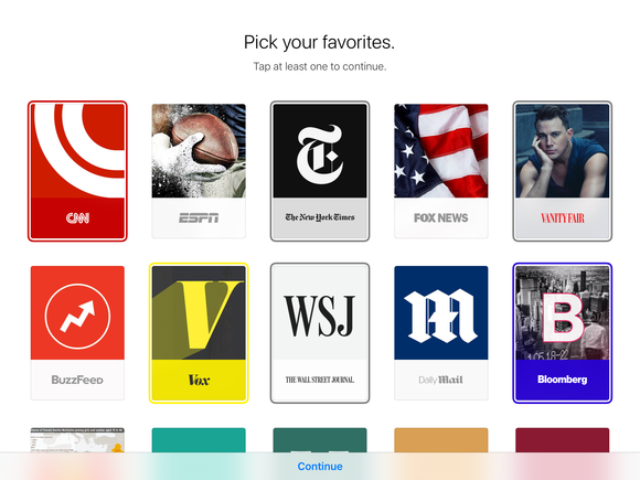 apple news ios 9 pick your favorites