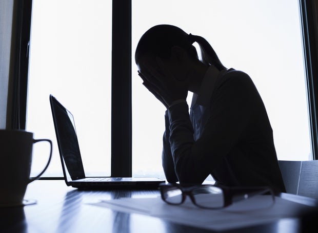 depression women over work insider hacked sad