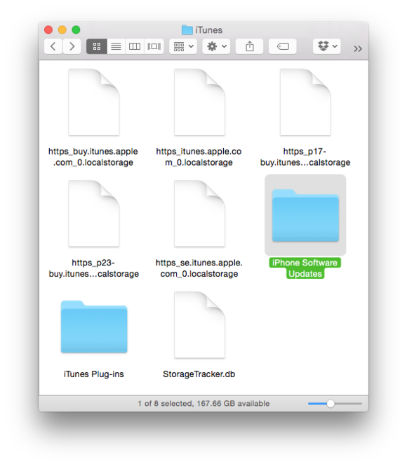 iphone software updates folder.ong