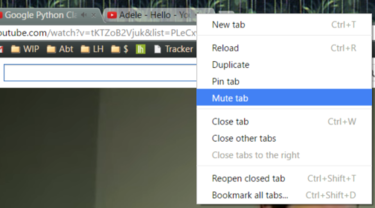 chrome mute tab