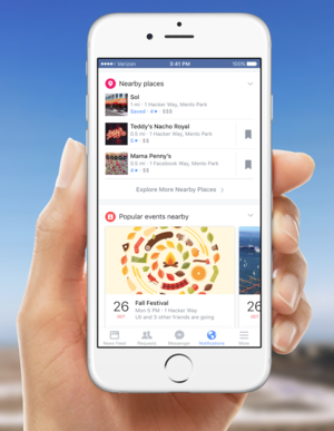 facebook mobile notifications places nearby
