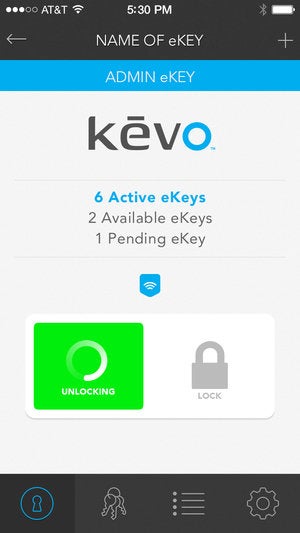 kevo plus unlocking door