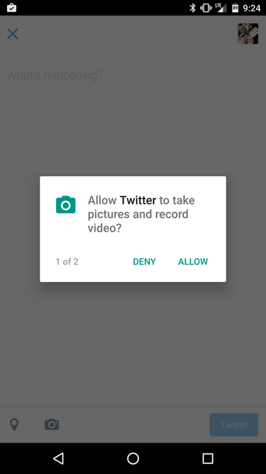 marshmallow permissions twitter