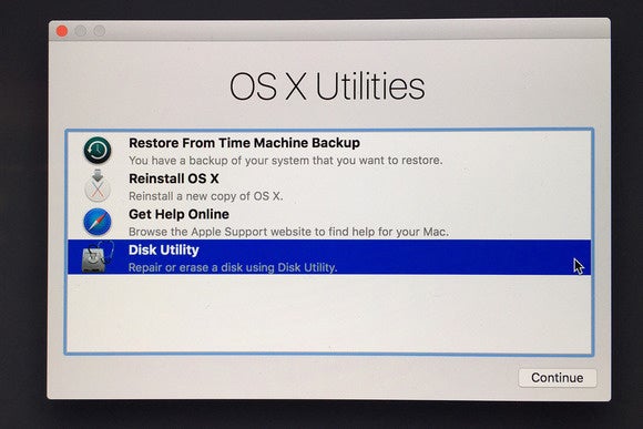 os x utilities window