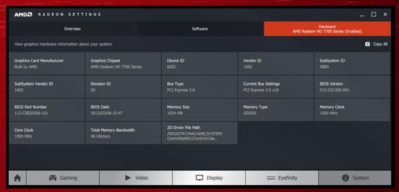 system settings hardware