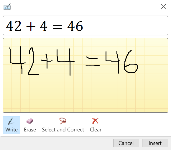 Handwrite um problema de matemática ou uma equação