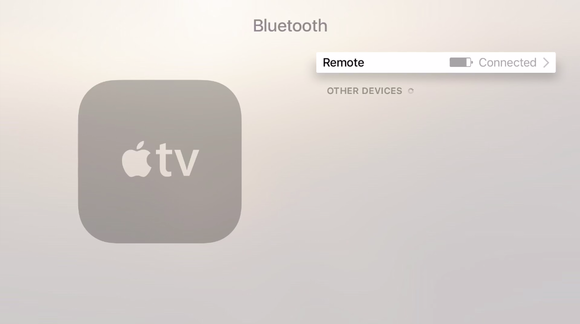 appletv configurações da bateria remota