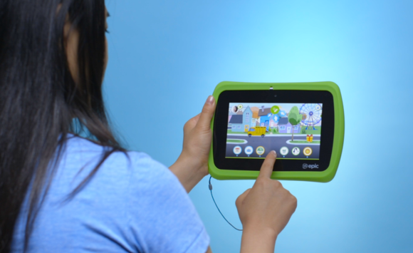 kids epic tablet in use
