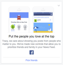 facebook newsfeed priority