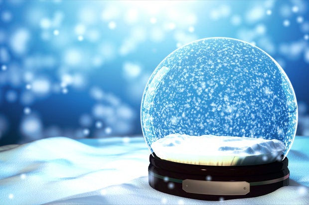snow globe with winter scene