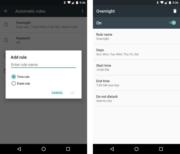 Android 6.0 Marshmallow: Do Not Disturb Rules