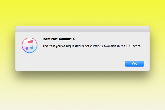 itunes item not available