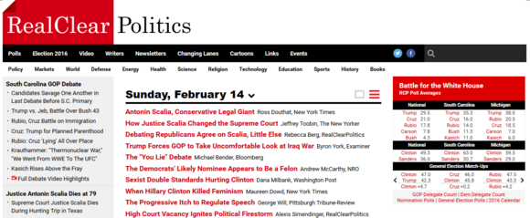 2016 presidential election sites real clear politics