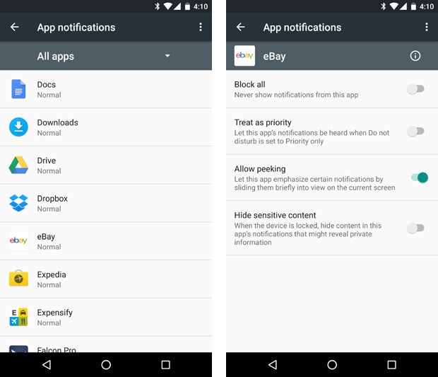 Android Marshmallow app notifications