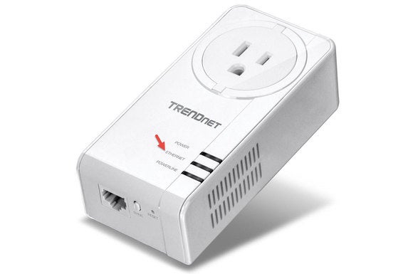 powerline adapter showing ethernet led