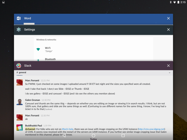 Android N multiple windows