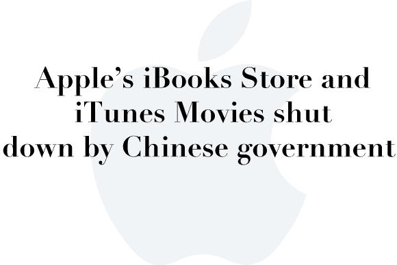 china shutdown ibooks itunes