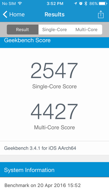 SE geekbench