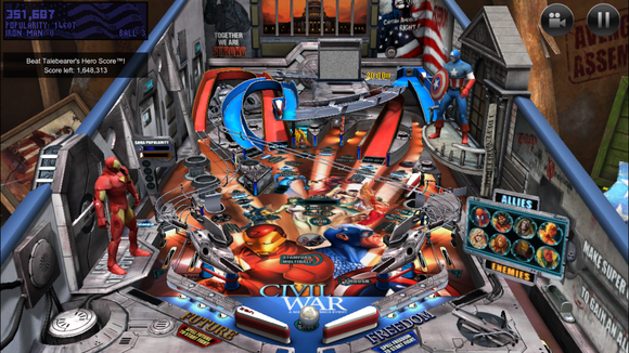 captain america civilwar pinball