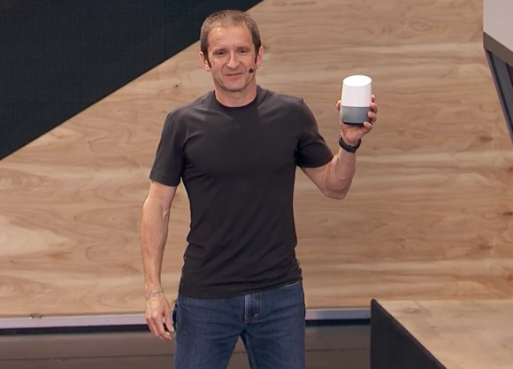google home in hand